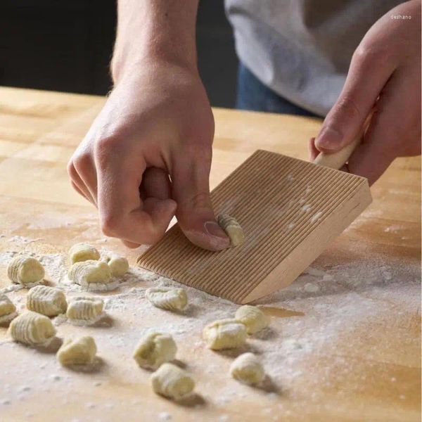 Backwerkzeuge Nudelbrett Holz Haushalt Großhandel Holzteig Subboard-Knödel Rolling Nicht-Stick-Gnocchi-Roller