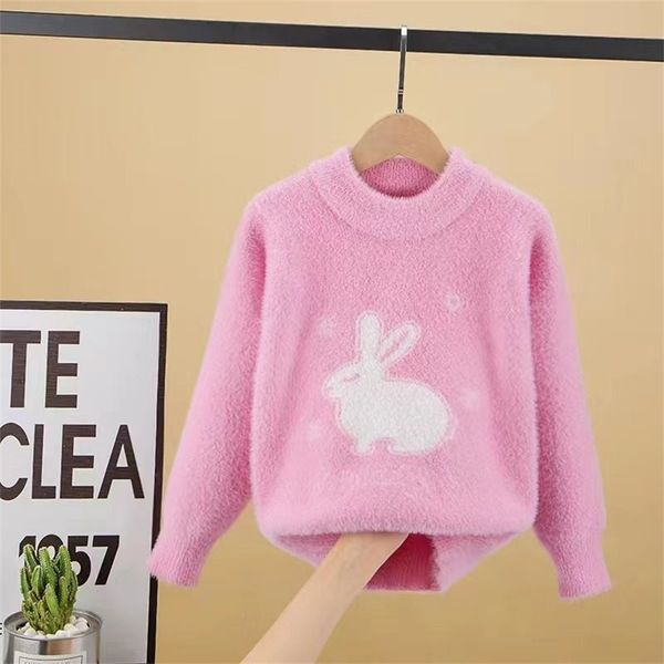 2023 Novo suéter para crianças roupas de inverno garotas suéteres engrossem pullover crianças quentes fora de roupas outono e inverno