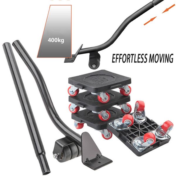 2022 6PCS Professional Furniture Mover Tool Set Stuffs pesados Transporte Rolo de movimentação com rodas com rodas com barra de roda Moving