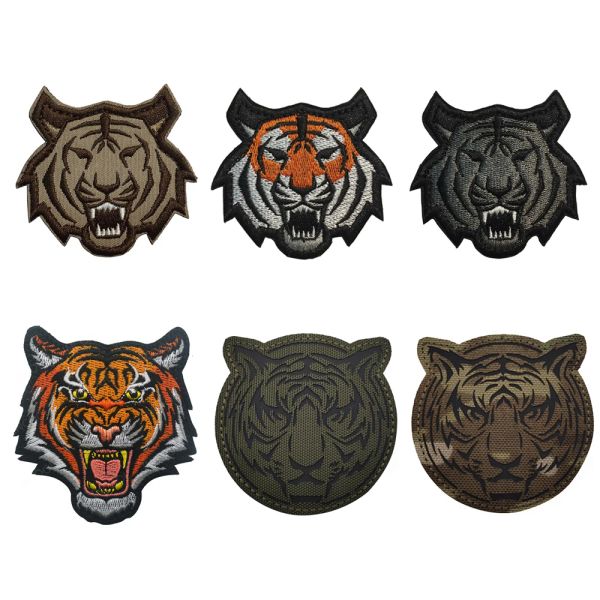 Infravermelho Ir reflexivo Animal Tiger Tactical Militar Bordado Patches Multicam Aplique emblemas emblemas para mochila