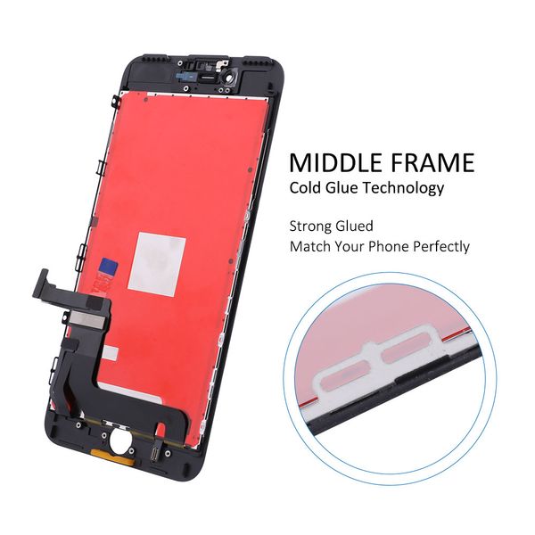 2 PCS EBR III para iPhone 8 Plus LCD Display Touch Digitalizer Support Support Support Tone True Tone