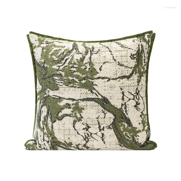Подушка зеленые подушки абстрактные арт корпус роскошные ретро -декоративные покрытия для диван