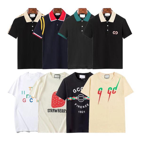 Designer Polo Shirts Mens Camisa Roupas de Marca Men Letters Full Letters Clássica Roupas de negócios