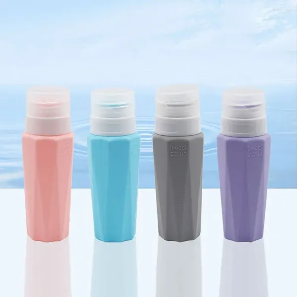 Garrafas de armazenamento Silicone Travel Recilabilable garrafa à prova de vazamento de 90 ml de maquiagem Distribuindo contêiner de loção portátil