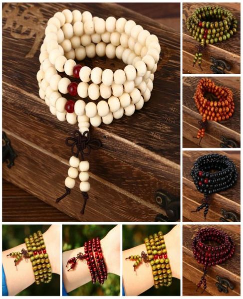 Bracelete de charme Sândalo natural Buda Buda Buda Meditação Bracelets para homens Prays de joalheria Mala Rosário BRACEL7484809