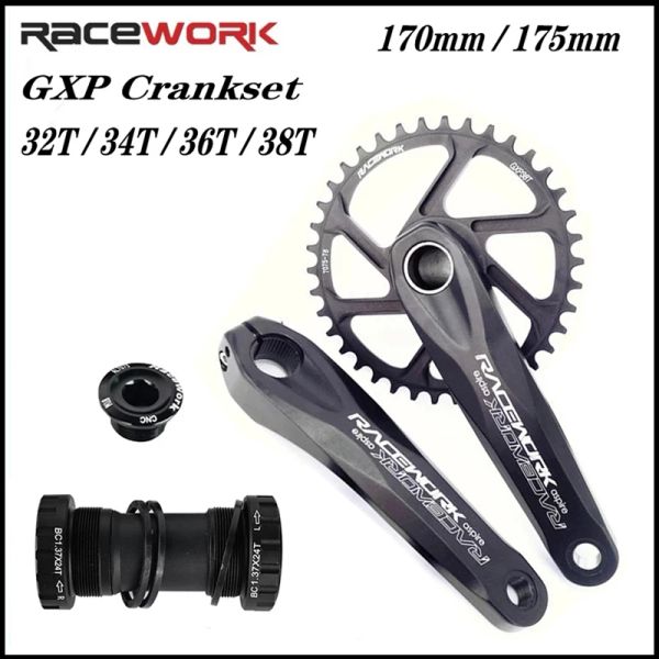 Рекламная работа GXP Crankset 170 мм 175 -мм велосипедная цепь 32T 34T 36T 38T Bike MTB Crown Compatible MTB Hollow Integrated Fire Crank