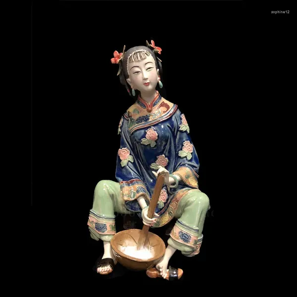 Figurine decorative Ceramic classica bella donna statue lady art sculpture girl figurine figur artigianato creativo decorazioni cinesi per la casa cinese