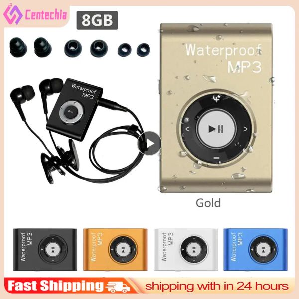 Spieler 1/2pcs Mini IPX8 wasserdichte Schwimmen MP3 Player Stereo Musik mp3 Walkman FM Radio Sport Running HiFi Stereo Musik Kopfhörer