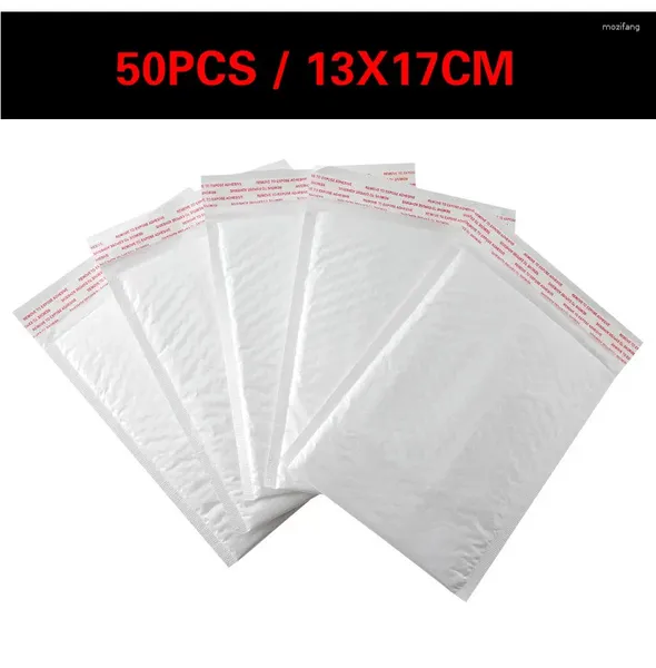 Decorazioni natalizie 50pcs 13 17 cm White Borse Schiuma di foil Packaging Pacchetto di vibrazioni a prova di umidità Thotoch