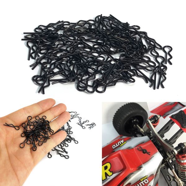 50pcs Body Shell Clip Pin RC Auto Teile Metall R Schnallen Accessoires Buggy LKW -Schalen -Clip -Ersatz für 1/14 1/16 1/18 Skala