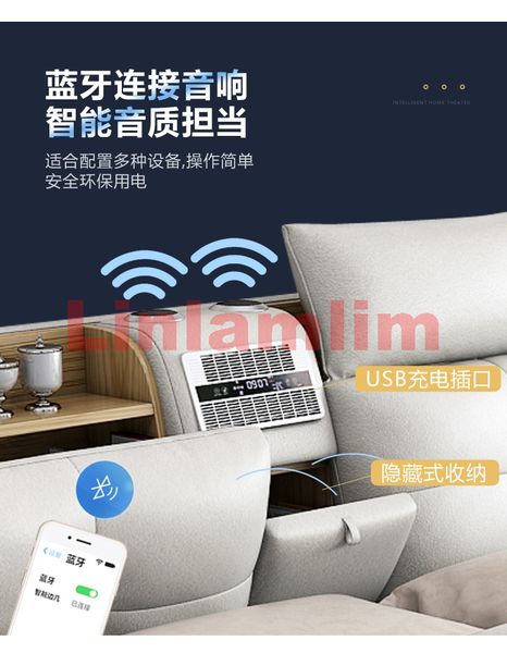 Linlamlim Multifuncional Ultimate Camas Tech Smart Bed Tatami Câmera Massagem iluminada com Bluetooth, alto -falante, projetor, purificador de ar