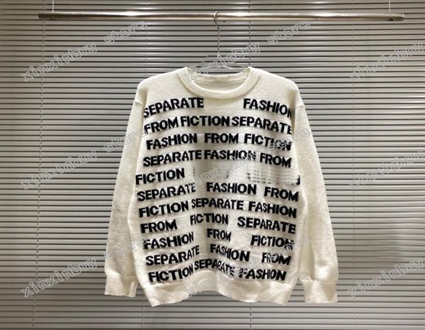 Designers de 21sss suéteres letras de luxo lattice lattice moda moda clower roupas de manga comprida mas camisa de camisa tag luxurys preto branco r5159710