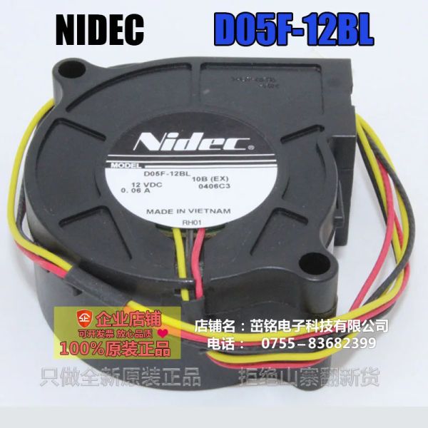 Resfriamento novo nidec d05f12bl 5025 dc12v 0,06a 5cm Turbine Blower Resfricing Fan