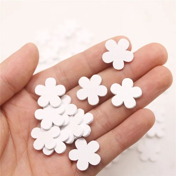 18 mm 100pcs Holzspäne Holz DIY Crafts Accessoires DIY Handgefertigte Album Scrapbook Party Hochzeitsdekoration