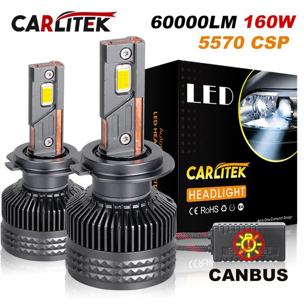 60000LM H7 LED CANBUS CARROGRAMAS DE CANBUS BULS H4 H1 HB3 9005 HB4 9006 H11 9012 LED 6000K 5570 Lâmpada automática CSP 3 Tubo de cobre para Ford