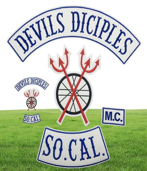 Voller Rücken Großgröße Devils Siciples Sets Motorcycle Biker Patch Eisen auf dem Nähen auf Jacke Weste 18quot Patch 1187867