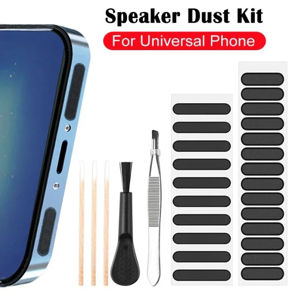 Universeller Mobiltelefonlautsprecher Dust Mesh Net für iPhone 12 13 14 Pro Max Samsung Phone Port Protector Cleaning Kit