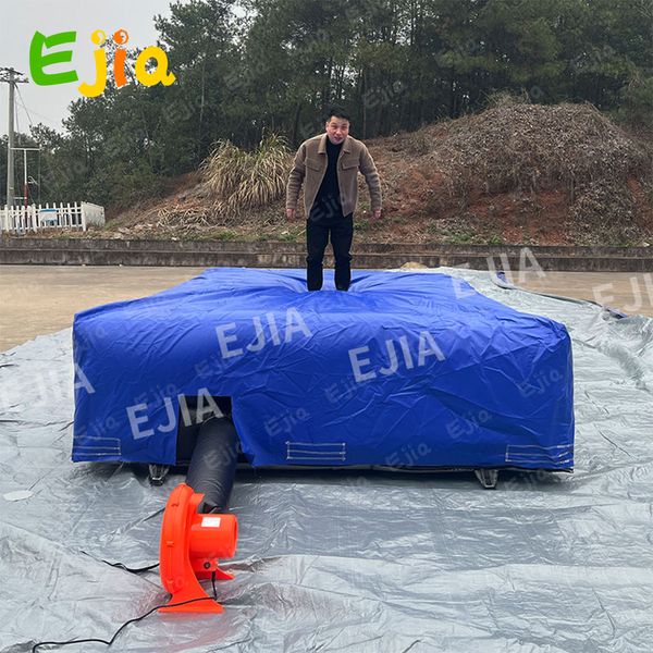 Tamanho do logotipo personalizado gigante inflável de trampolim parque de jump airbag pit pit slowing airbag
