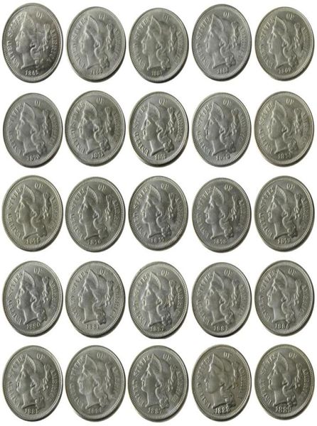 EUA Um conjunto de 18651889 25pcs três centavos de níquel cópia moeda de metal artesanato fábrica de fabricação 2985709