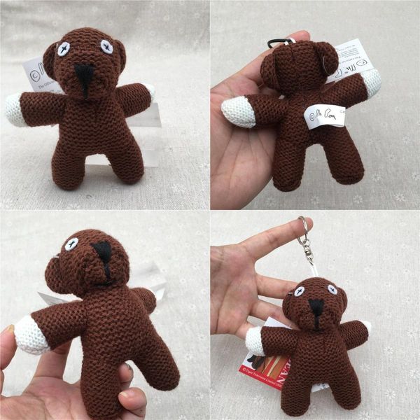 Lustige und humorvolle Teddybär Anime Cartoon Plüsch Puppe Anhänger Clip Machine Puppe kleiner Geschenkspielzeugschlüsselkette