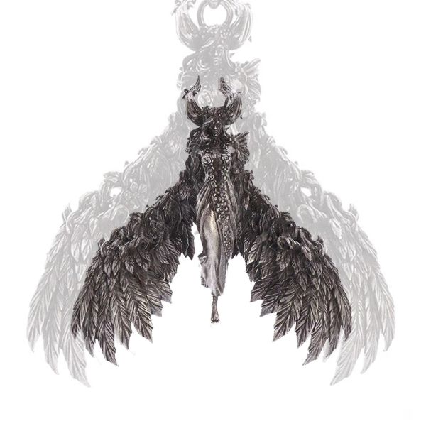 Vintage Gothic Statement Wings Holy Angel Anhänger Halskette für Männer Frauen Punkschmuck Amulett Accessoire Geburtstagsgeschenk