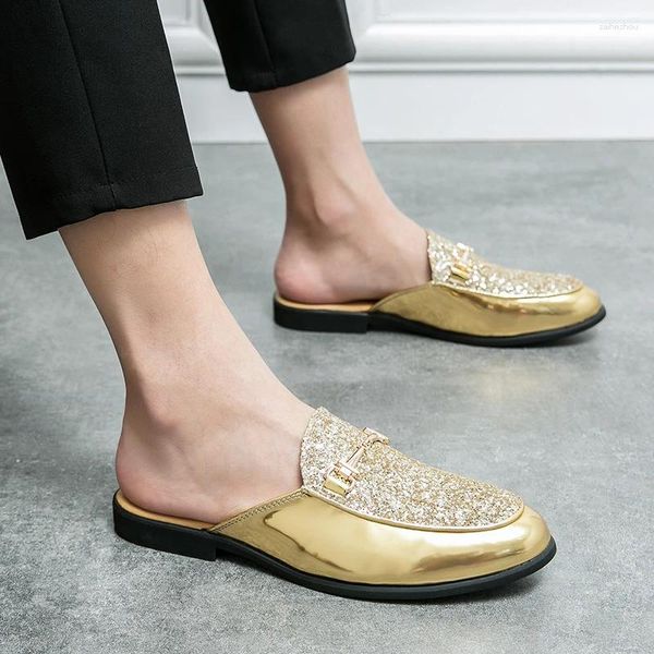 Scarpe casual estate uomini neri mezza pannelli slip-on traspiranti uomo cucciolo esterno muli leggeri anti-slip comodi