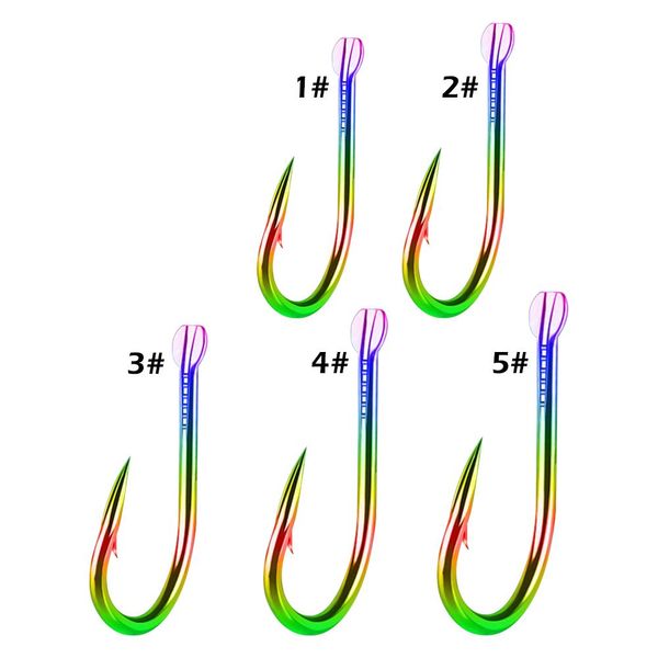 30pcs 1/2/3/4/5# Fishinghook Renkli Tungsten Çelik Balıkçılık Kancaları Çift Olup Barbalı Hook Toplu Balıkçılık Aksesuarları