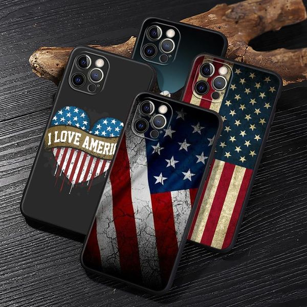 American Dollar USA Flag Fund для iPhone 14 Case для iPhone 15 11 12 13 Mini 14 Pro Max XS X 7 8 плюс 6 SE 2020 Soft Cover Cover