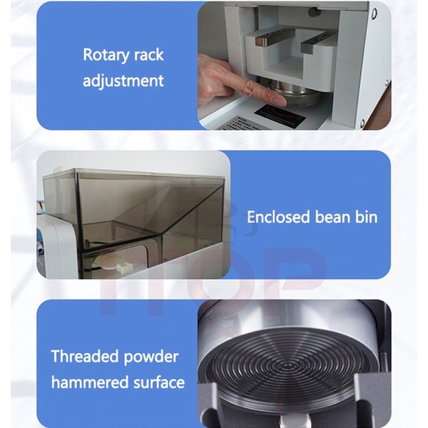 Itop mt-g de feijão quantitativo prensagem em pó de pó de uma máquina all-in-one de 98 mm de titânio faca plana griger de café adulteração de café