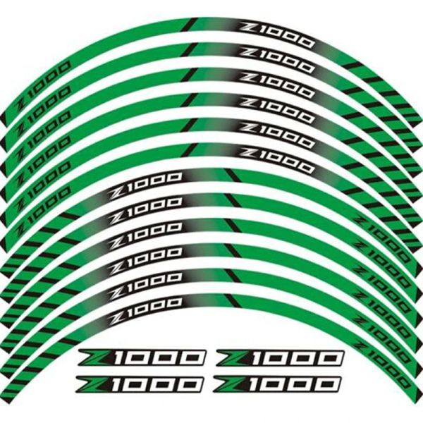 Für Kawasaki Z1000 Z 1000 2003-2020 2021 2022 17-Zoll-Rad Hub Motorradzubehör Aufkleber Randabziehbilder Reflektierende Streifenklebeband