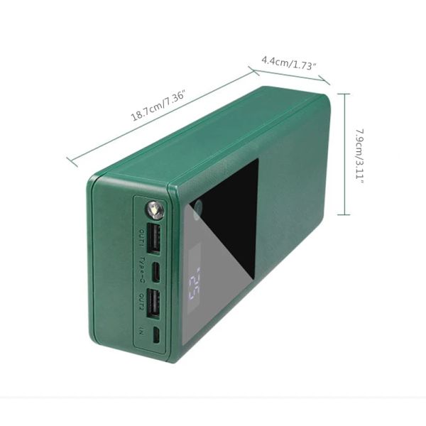 6 x 26650 DIY Power Bank for Shell Sem soldagem Charagem rápida Tampa externa para Case Diy Power Bank for Shell Kit Acessório