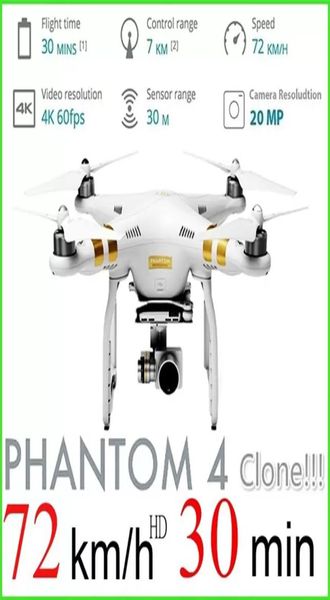 Phantom 4 Pro HD Câmera RC Drone Aircraft WiFi UAV Altitude de câmera ajustável Hold uma chave Retorno de retorno do quadcopter drones49734122639454