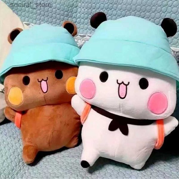 Doldurulmuş Peluş Hayvanlar Bubu ve Dudu Panda Peluş 40cm Karikatür Panda Ayı Doll Kawaii Dolgulu Yastık Oyuncak Oda Dekor Çocuk Oyuncakları Hediye Serin L411