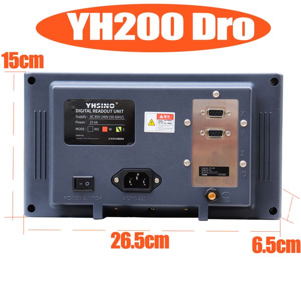 YH200 DRO Digital Readout Linear Scale Set Display Kit 5U 5V TTL 100mm a 1000mm para Máquinas CNC de Mill CNC 2/3