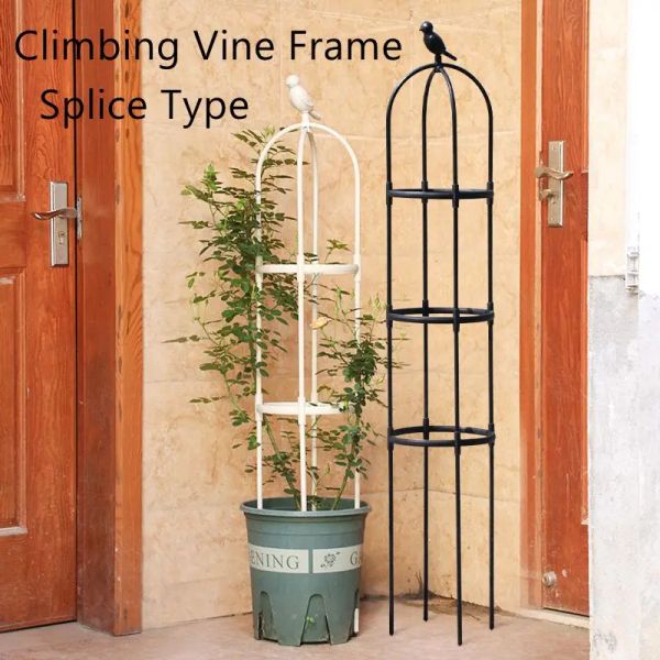 Spleißtyp Pflanzenklettern Rahmen Outdoor DIY Blumenständer tragbarer Pflanzenträger Rack Garten Obelisk Gitter Gitter