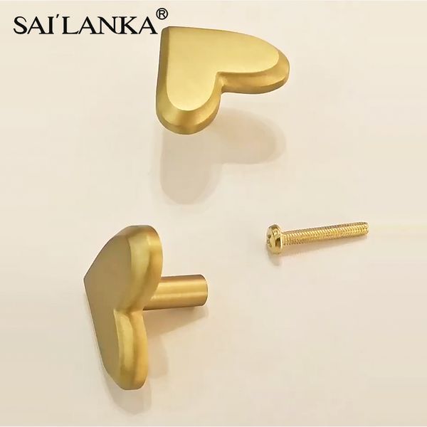 Sailanka Brass Furniture Heart Randles Handles Грамоб -комод шкаф Шкаф