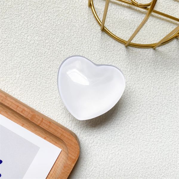 Ins Korea niedlich 3D -Glas Clear Crystal Love Heart Grip Tok Support für iPhone Samsung Zubehör Smart Handy Stand GripTok