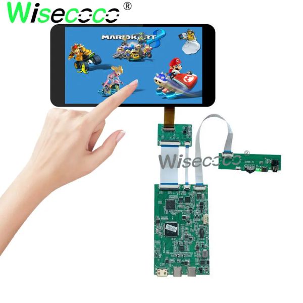 Wisecoco Raspberry Pi 7-дюймовый сенсорный экран 1920x1080 Orange Pi Android TV Box Game Box ЖК-дисплей USB-C Poard Driver