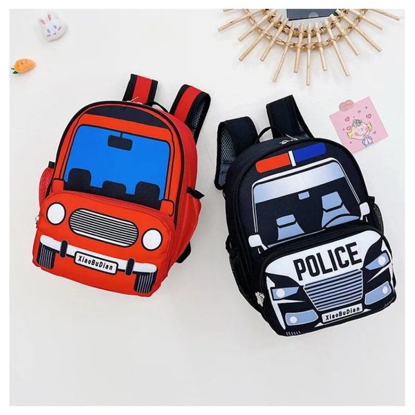 Школьные сумки детская мода маленькая автомобильная школа для мальчиков и девочек корейский детский сад закуски