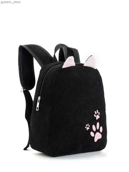 Backpacks Girls Black Claw Sticked Coral Reef funktionaler Rucksack Y240411