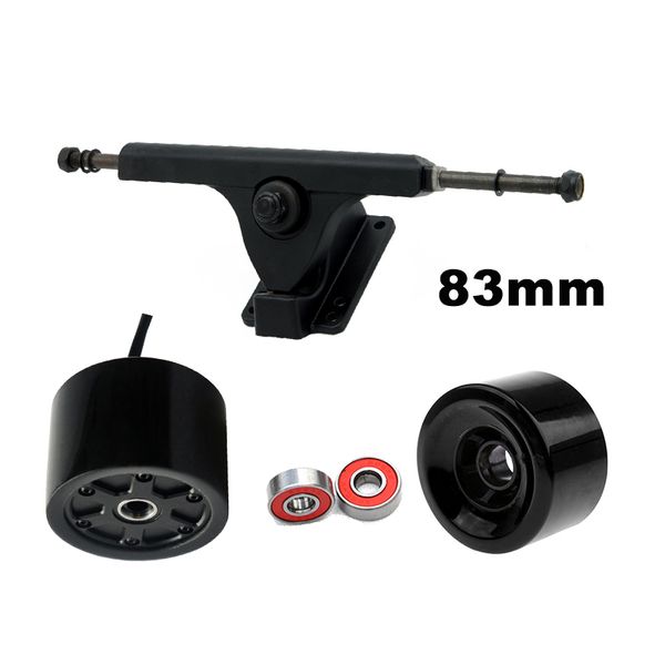 DIY E-Skateboard 271 mm LKW-Räder Single Drive Hub 83mm 90 mm Motorräder Kit mit ESC-Mutterbrett Longboard-Skateboardteilen