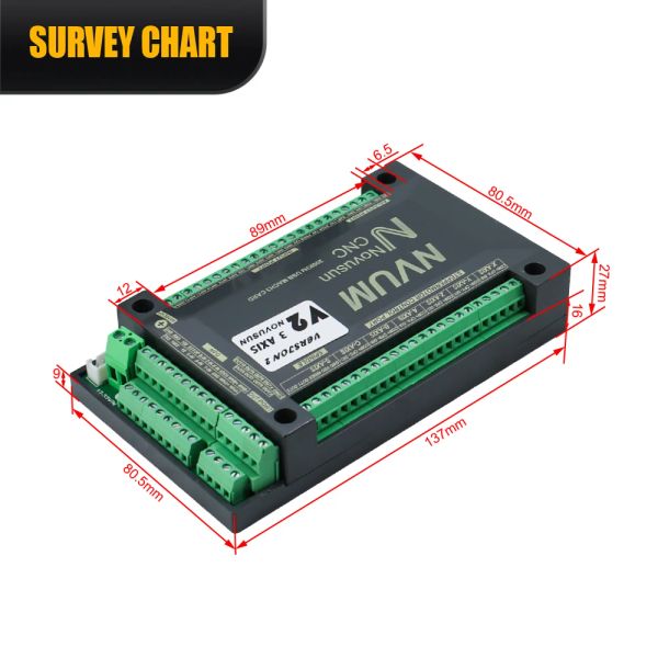 NVUM MACH3 SUPORTE DE CARTÃO DO CONTROLADOR DO STEPPER e servo 200kHz com canal MPG 4AXIS 5AXIS 6 Eixo USB ou Ethernet