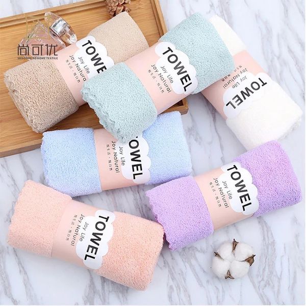 35x75 cm Mikrofasel -Handtuch Haushalt Badezimmer Gesicht Handtuch Feste Farbe Schnelles trockenes Haar Handtuch Händetuch Absorption Face Towel Haushalt Badezimmer Handtuch