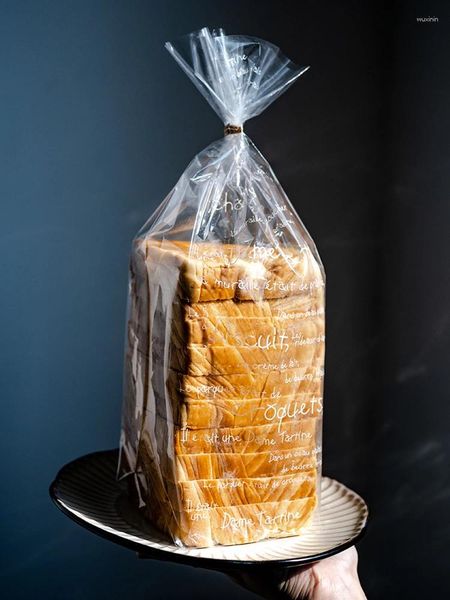 Embrulhar presente lbsisi vidas 100pcs saco de pão de plástico macio para panificação para lanches croissant de lanches