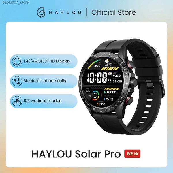 Armbanduhren Haylou Smart 1.43 Amoled Display Bluetooth -Anruf- und Sprachassistenten mehrstufige Härte