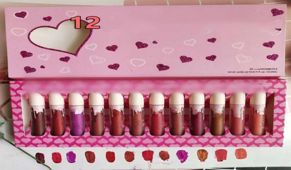 Maquiagem 12 cores líquido fost líquido Lip Lip Gloss Conjunto hidratante à prova d'água Lipgloss Duracente Cosmetics3206792