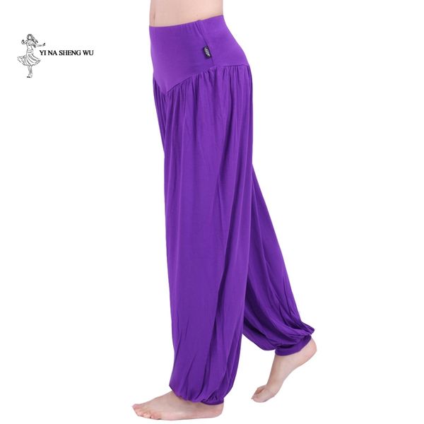 Nuove donne di grandi dimensioni Casual Modal Harem Pants Lady Dance Pants Pants Yoga Abito lunghi pantaloni da ballo Bloomer