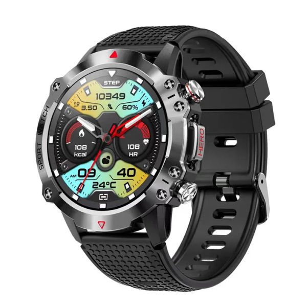 Uhren Smart Watch KR10 Bluetooth Call Outdoor Sports Männer Armband 450mAh Large Battery Fitness Tracker Gesundheit Überwachung SmartWatch