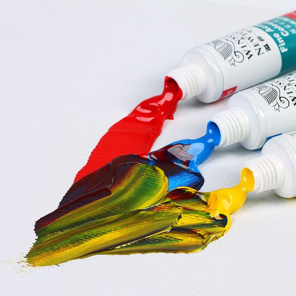 Akrilik Boyalar Sanatçılar için Renk Boya Kiti 12 ML Toksik Olmayan El Sanatları Boyama Pigment Kağıt Tuval Kaya Art DIY Çizim Araçları