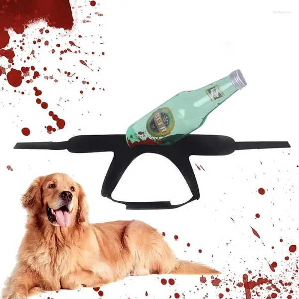 Colarinhos de cachorro Halloween arnês vestido de cosplay horrível colete com suprimentos de brinquedos para garrafa de vinho animal de estimação para